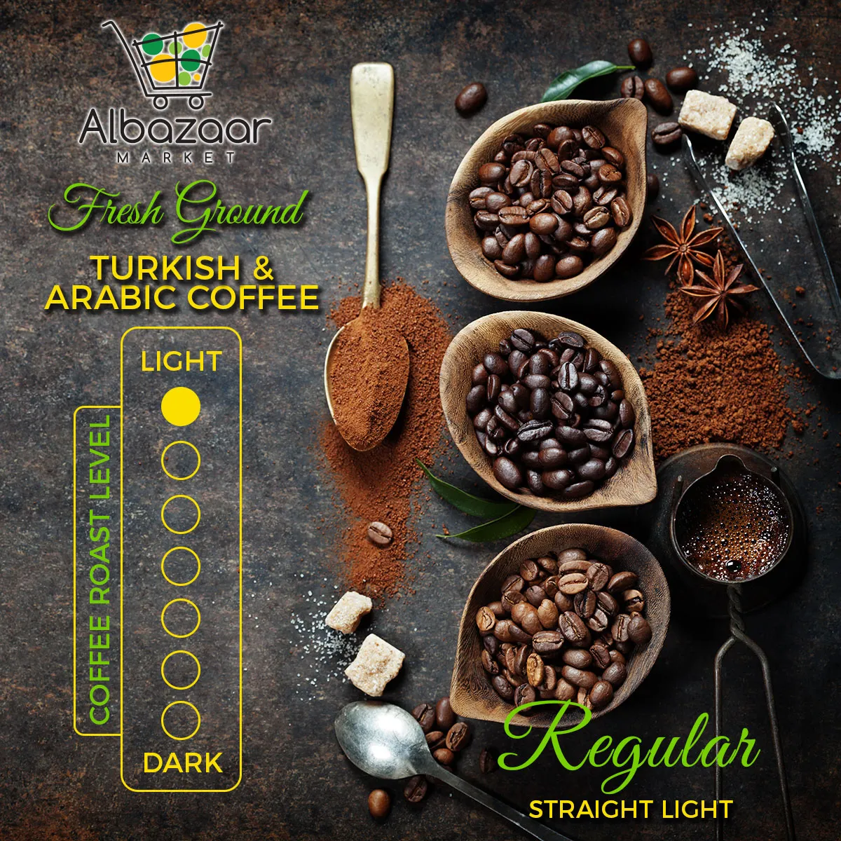 Albazaarmarket Coffee Straight Light LightRoast