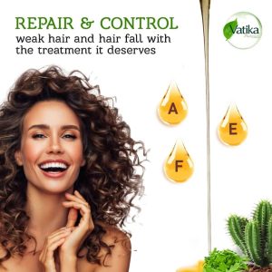 Vatika Naturals Cactus & Gergir Hair Fall Control Oil Replacement 200ml | AlbazaarMarket.com