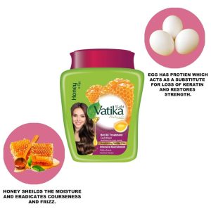 Vatika Naturals Honey & Egg Intensive Nourishment Hot Oil Treatment 500g | AlbazaarMarket.com
