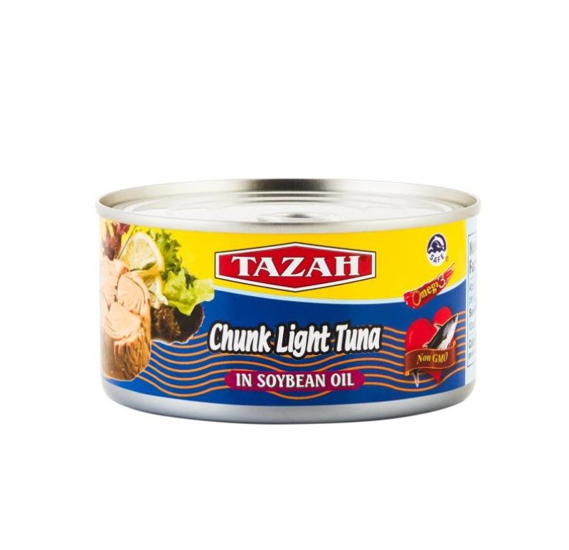 Tazah Chunk Light Tuna in Soybean Oil 185g