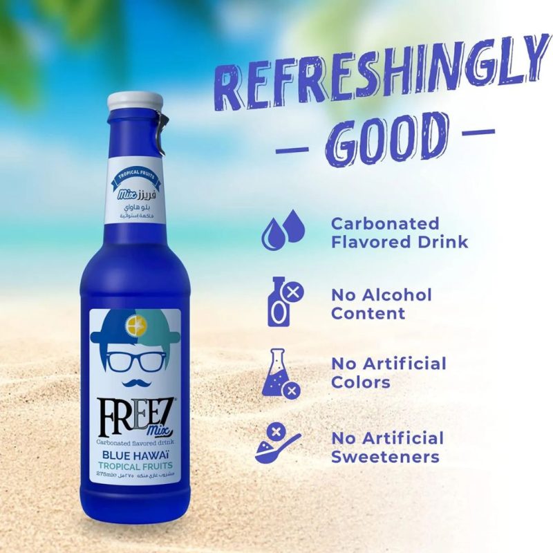 Freez Mix Blue Hawaii Tropical Fruits Soda 6pk | www.AlbazaarMarket.com