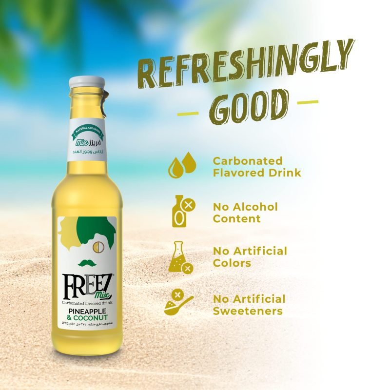 Freez Mix Pineapple & Coconut Soda 6pk | www.AlbazaarMarket.com