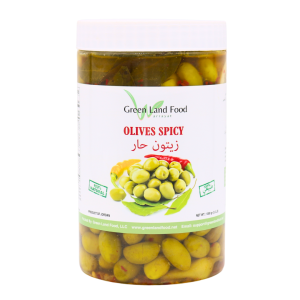 Green Land Food Spicy Green Olives 1000g | www.AlbazaarMarket.com