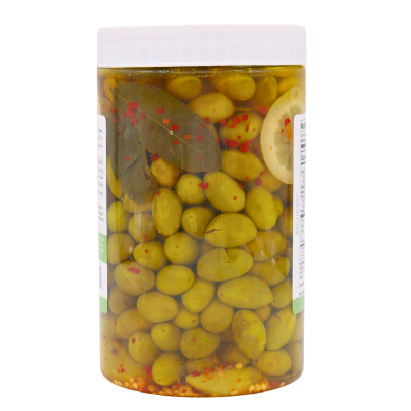 Green Land Food Spicy Green Olives 1000g | www.AlbazaarMarket.com