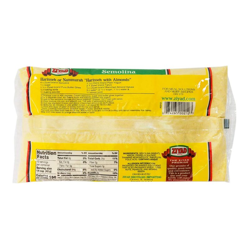 Ziyad Semolina Wheat Fine (Smeed) 16 oz. - Image 2