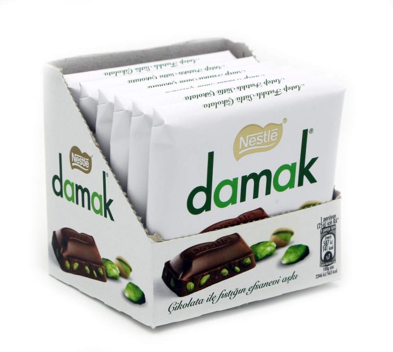Damak Milk Chocolate w/Pistachio 80 gm Pkg