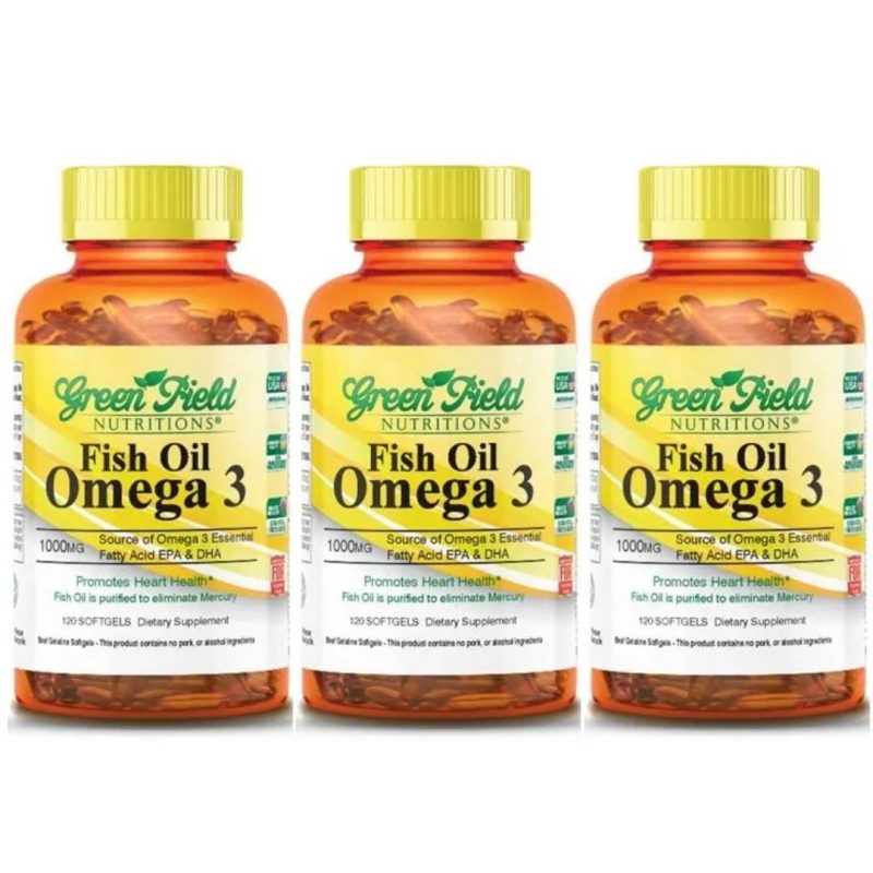 Greenfield Nutritions Halal Fish Oil 1000mg With Omega 3 300mg