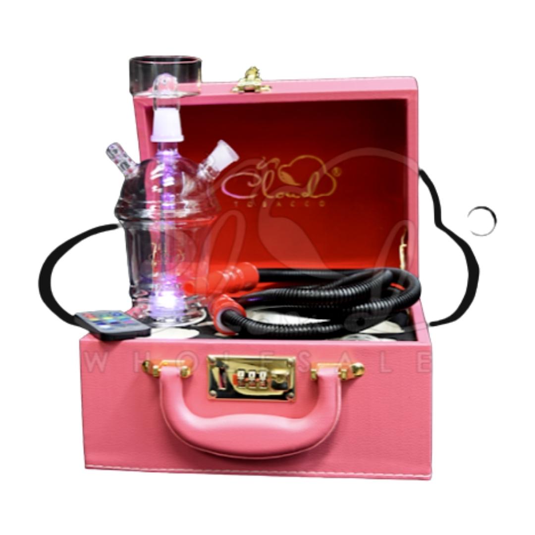 cloud-pink-colored-glass-hookah-with-case