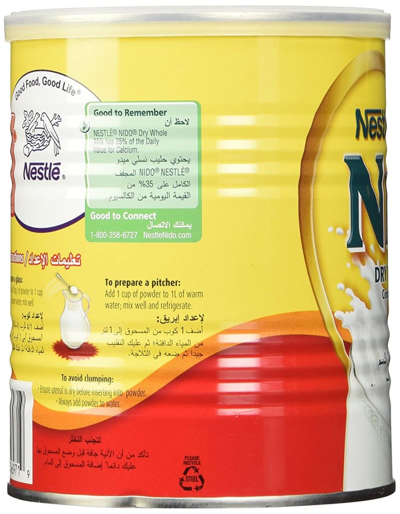 Nestle Nido Dry Whole Milk 400g | www.AlbazaarMarket.com