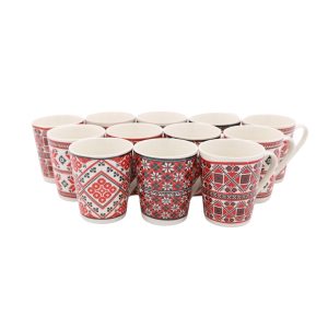 palestinian tatreez traditional embroidery coffee mug 12pc set