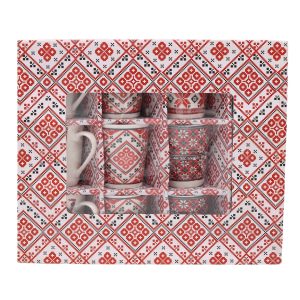 palestinian tatreez traditional embroidery coffee mug 12pc set