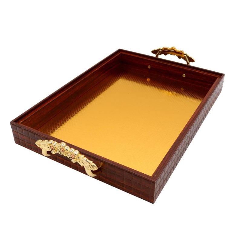 ramadan-2-pieces-brown-serving-tray-with-gold-handles