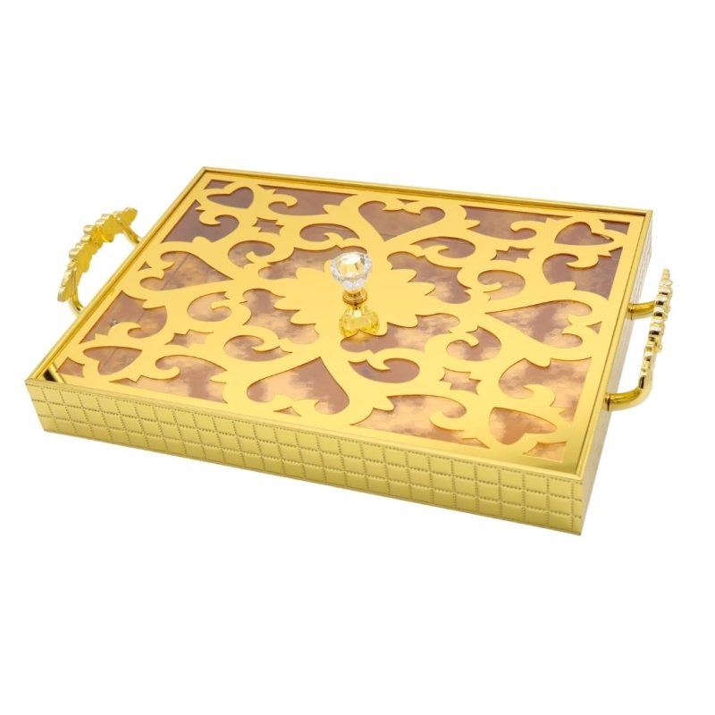 ramadan-2-pieces-gold-serving-tray-with-handles