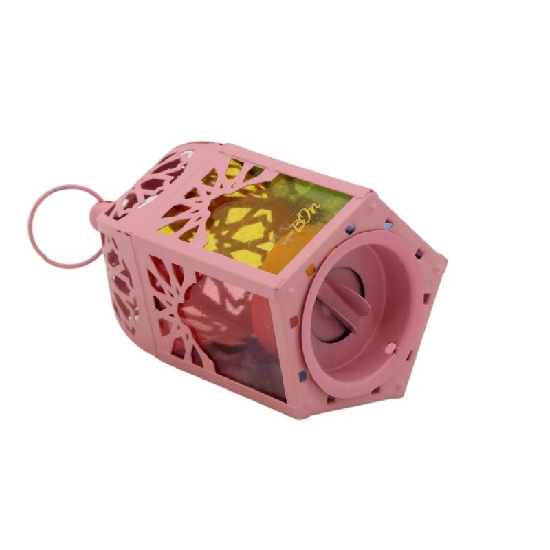 small-colored-pink-fanoos-ramadan-decor