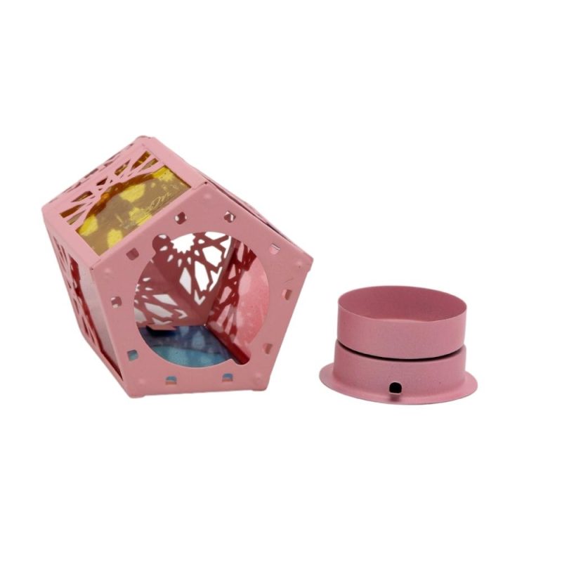 small-colored-pink-fanoos-ramadan-decor