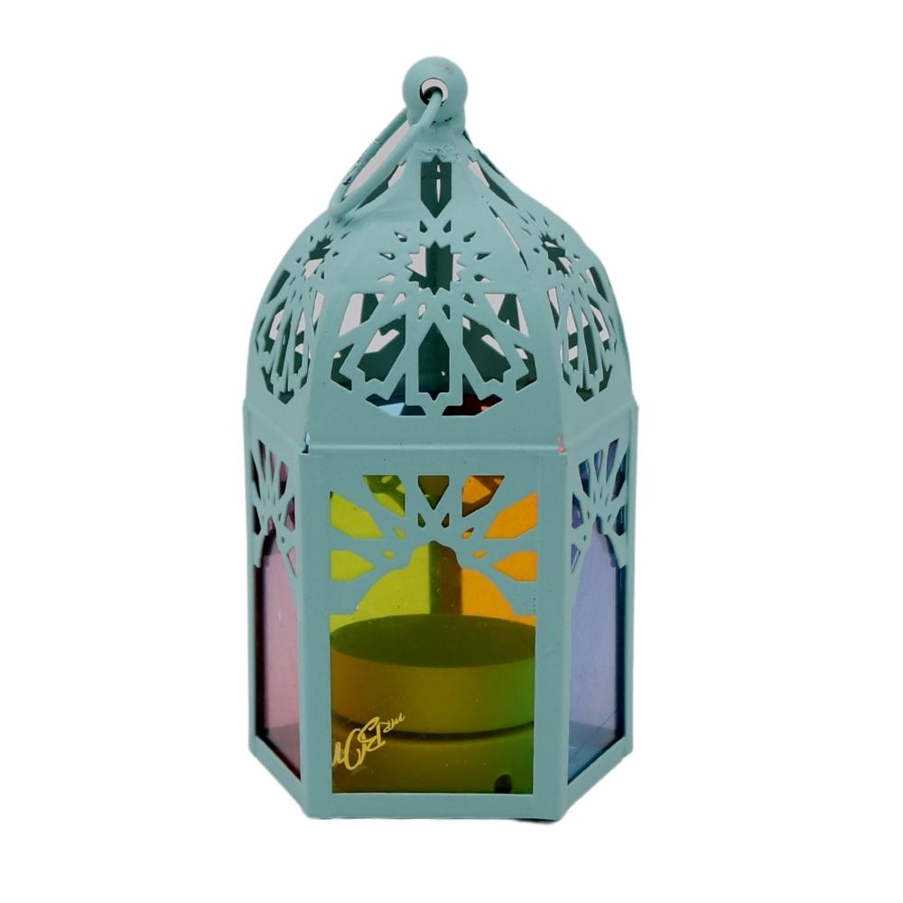 small-colored-turquoise-fanoos-ramadan-decor