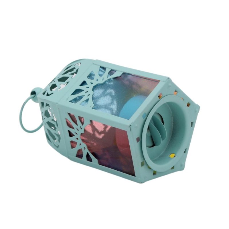small-colored-turquoise-fanoos-ramadan-decor