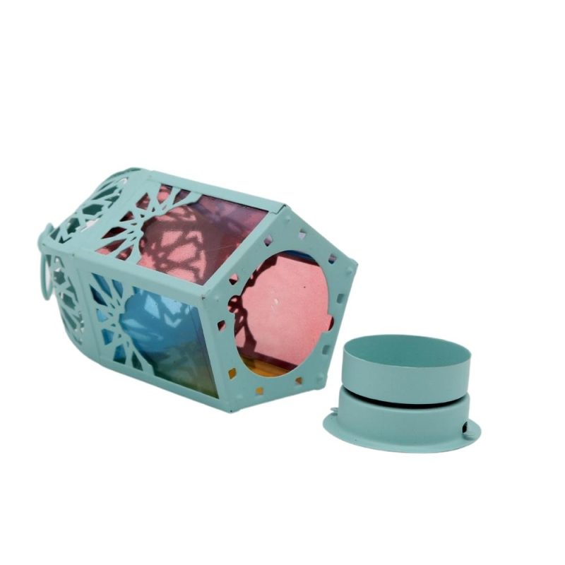 small-colored-turquoise-fanoos-ramadan-decor