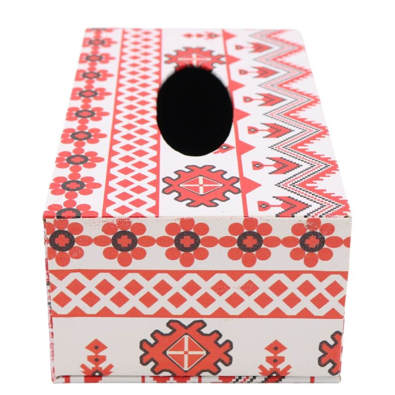 Palestinian Tatreez Traditional Embroidery Leather Design Napkin Dispenser