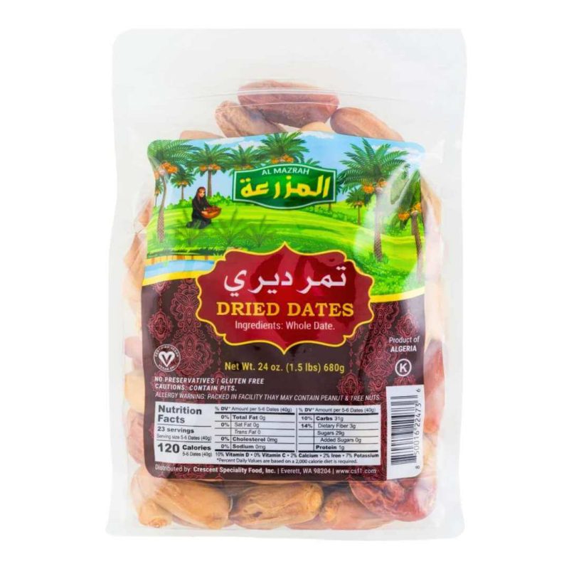 Al Mazrah Algerian Dried Dates 680g | AlbazaarMarket.com