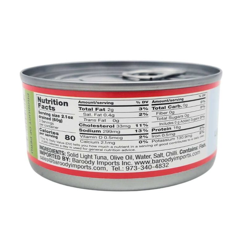 Alshark Light Solid Tuna in Olive Oil With Chili 170g | AlbazaarMarket.com