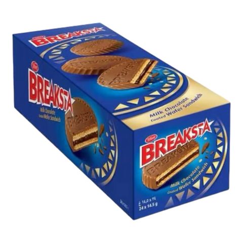 Breaksta Milk Chocolate Crunchy Wafer Sandwich 24x13g - Albazaar Market