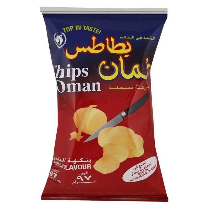 Chips Oman Potato Chips Chili Flavor 50g | AlbazaarMarket.com