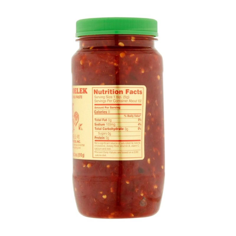 Sambal Oelek Ground Fresh Chili Paste by Huy Fong 18 oz.