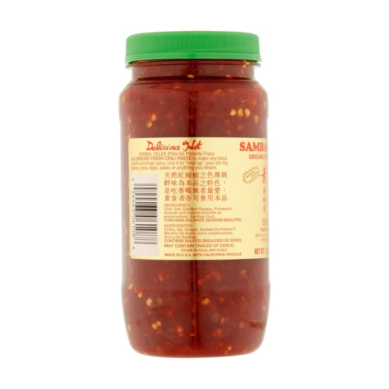 Sambal Oelek Ground Fresh Chili Paste by Huy Fong 18 oz.