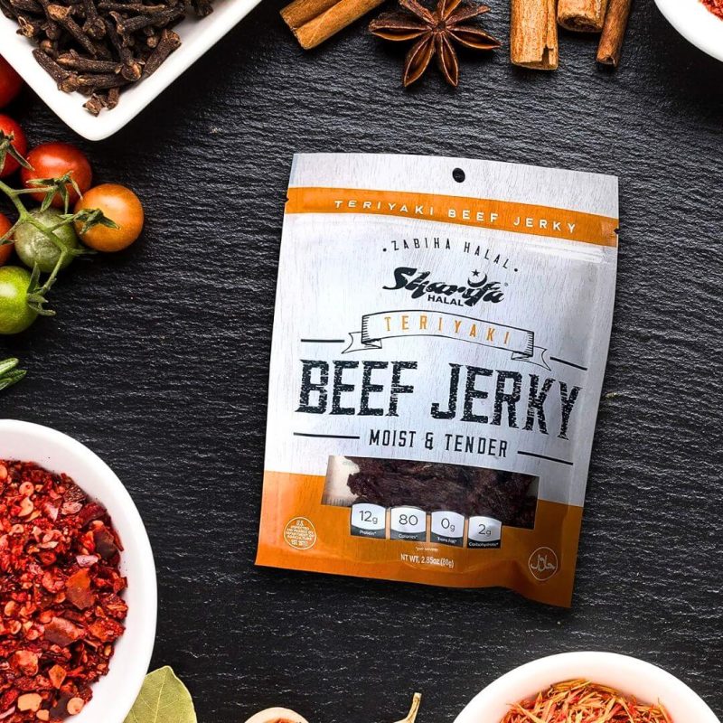 Sharifa Halal Beef Jerky Teriyaki 80g | Shop At www.Albazaarmarket.com