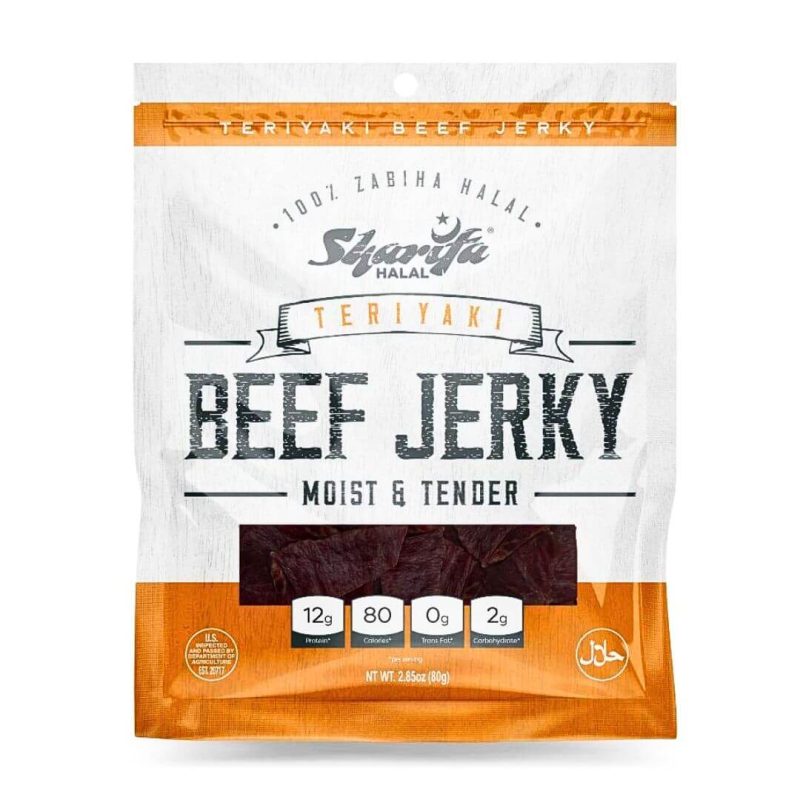 Sharifa Halal Beef Jerky Teriyaki 80g | Shop At www.Albazaarmarket.com