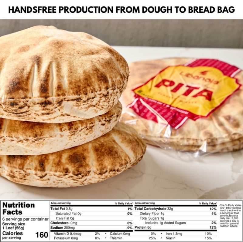 Libanais 10" Classic White Traditional Lebanese Pita Bread 3 Pack | www.AlbazaarMarket.com