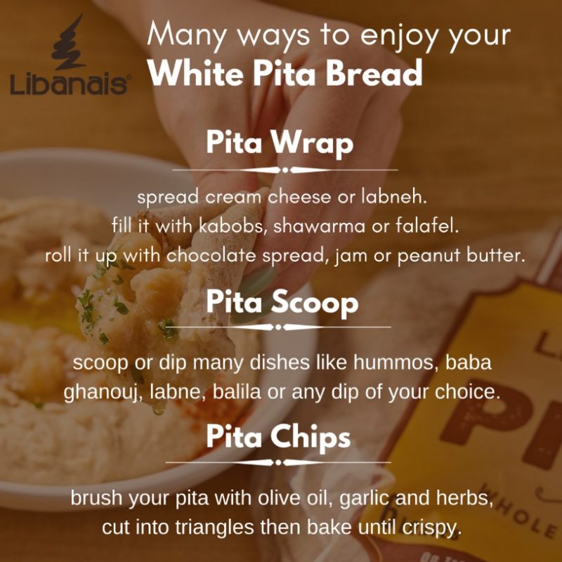 Libanais 10" Classic White Traditional Lebanese Pita Bread 3 Pack | www.AlbazaarMarket.com
