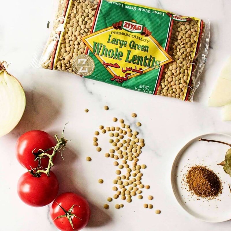 Ziyad Large Whole Green Lentils 16 oz | www.AlbazaarMarket.com