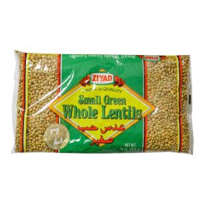 Ziyad Small Green Whole Lentils 16 oz | www.AlbazaarMarket.com