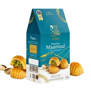Aghati Maamoul Shortbread Cookies Filled with Premium Pistachios 350g | www.AlbazaarMarket.com