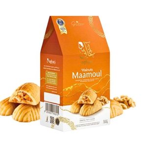 Aghati Maamoul Shortbread Cookies Filled with Premium Walnuts 350g | www.AlbazaarMarket.com