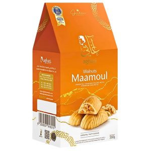 Aghati Maamoul Shortbread Cookies Filled with Premium Walnuts 350g | www.AlbazaarMarket.com