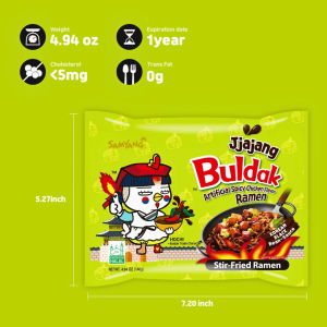 Samyang Buldak Jjajang Korean Spicy Hot Chicken Noodles (5 Pack) | www.AlbazaarMarket.com