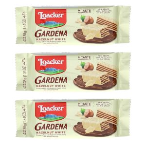 Loacker Gardena Hazelnut White Wafer 38g 3 pack - Image 2