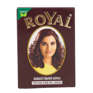 Royal Darkest Brown Henna 1 Box - 6 Sachets (60g) | www.AlbazaarMarket.com