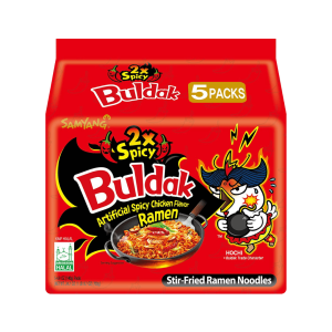 Samyang 2X Buldak Hot Spicy Chicken Stir-Fried Ramen 4.94 oz (Pack of 5) | www.AlbazaarMarket.com