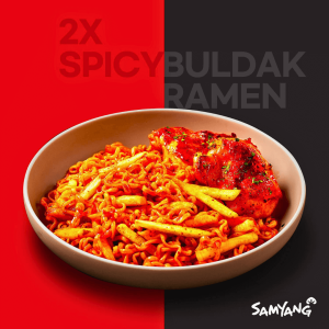 Samyang 2X Buldak Hot Spicy Chicken Stir-Fried Ramen 4.94 oz (Pack of 5) | www.AlbazaarMarket.com