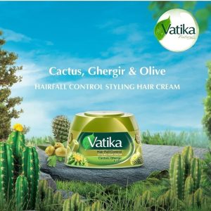 Vatika Hair Fall Control Styling Hair Cream Cactus, Ghergir & Olive 140ml - Image 5