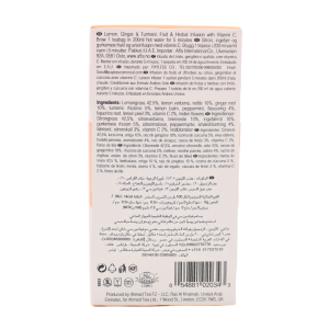 Ahmad Tea Immune box with 20 tea bags featuring a blend of echinacea, elderberry, and ginger, crafted to support immune health.