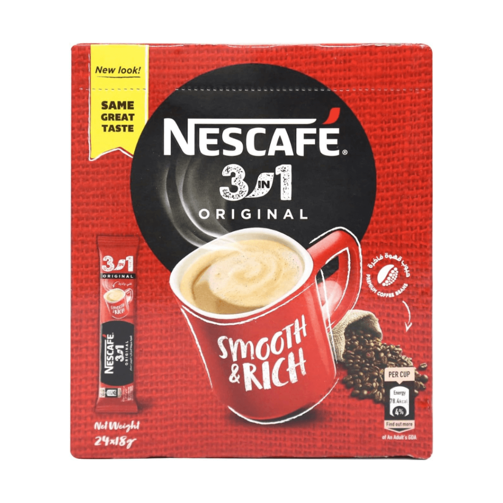NESCAFE 3 in 1 Original instant coffee Pack of 24x18g / 0.63 oz ...