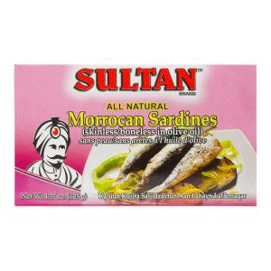 Sultan Moroccan Sardines Skinless and Boneless in Olive Oil 125g | www.AlbazaarMarket.com