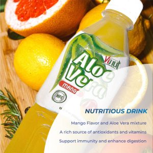 Aloe Vera Juice Mango Flavor with Pulp 16.9 fl oz by Vinut | www.AlbazaarMarket.com
