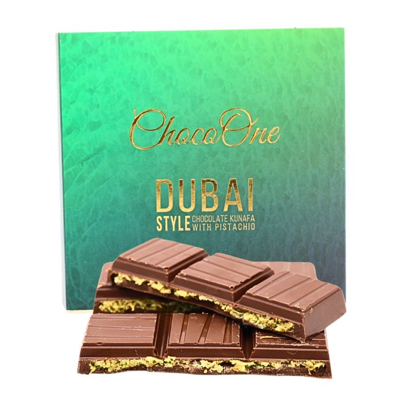 Dubai Chocolate Choco One with Kunafa & Pistachio Cream Filling 100g | www.AlbazaarMarket.com