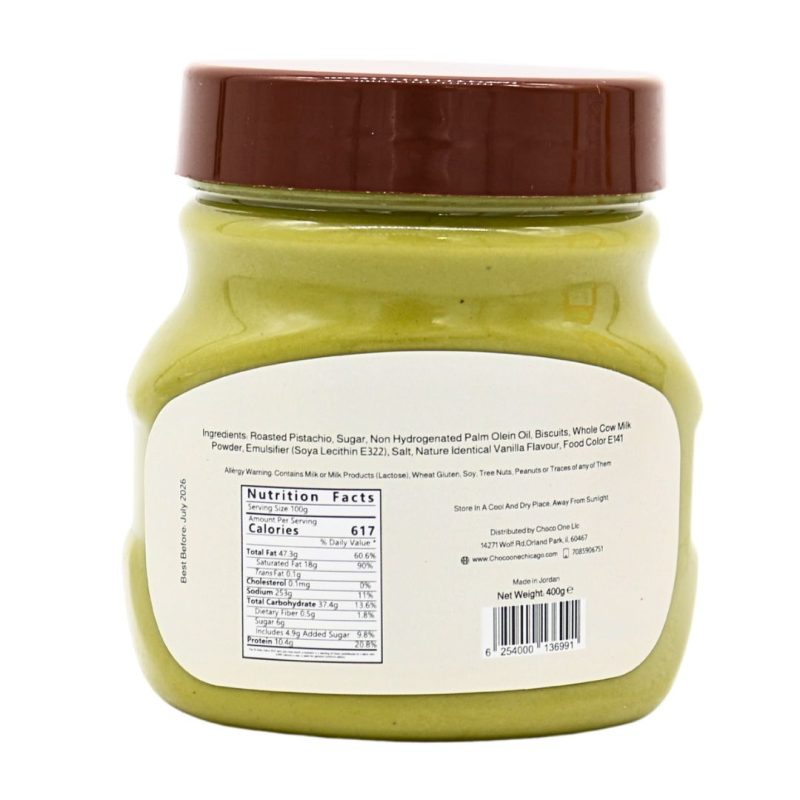 Choco One Pistachio Cream Paste 400g | Dubai Chocolate | www.AlbazaarMarket.com
